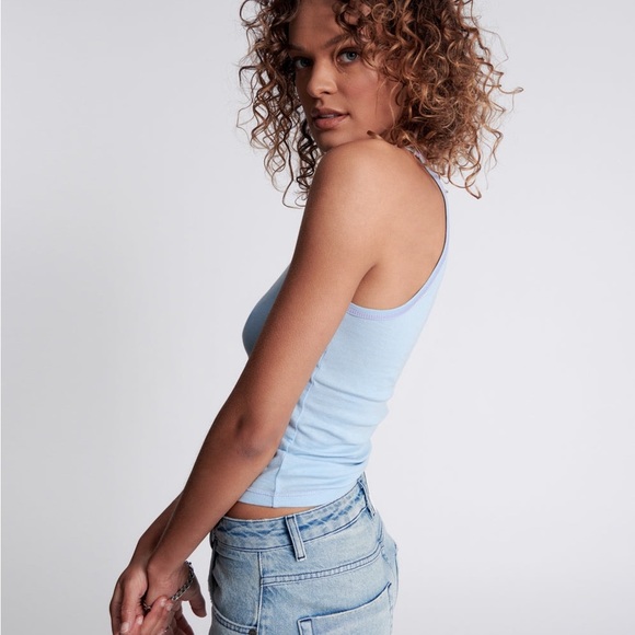 ONE TEASPOON Bower Bird Singlet in Crystal Blue! - Picture 3 of 4